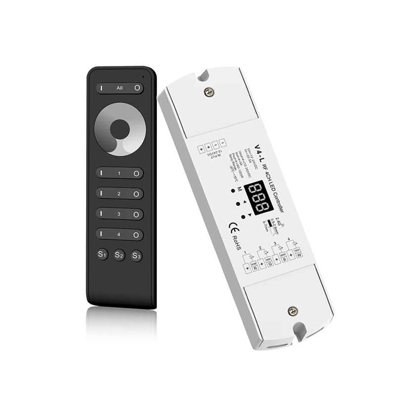 Led strip dimmer 12v input 4 x 5a 20a output recei... – Grandado