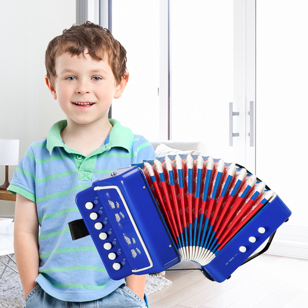 7-Key 2 Bass Kids Accordion Children's Mini Musical Instrument Easy to Learn Music Beginner