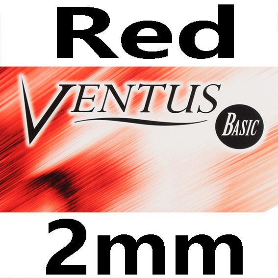 Tsp Ventus Basic Tafeltennis Rubber (Allround/Controle/Made In Duitsland) pips-In Tsp Ping Pong Spons: RED 2.0mm