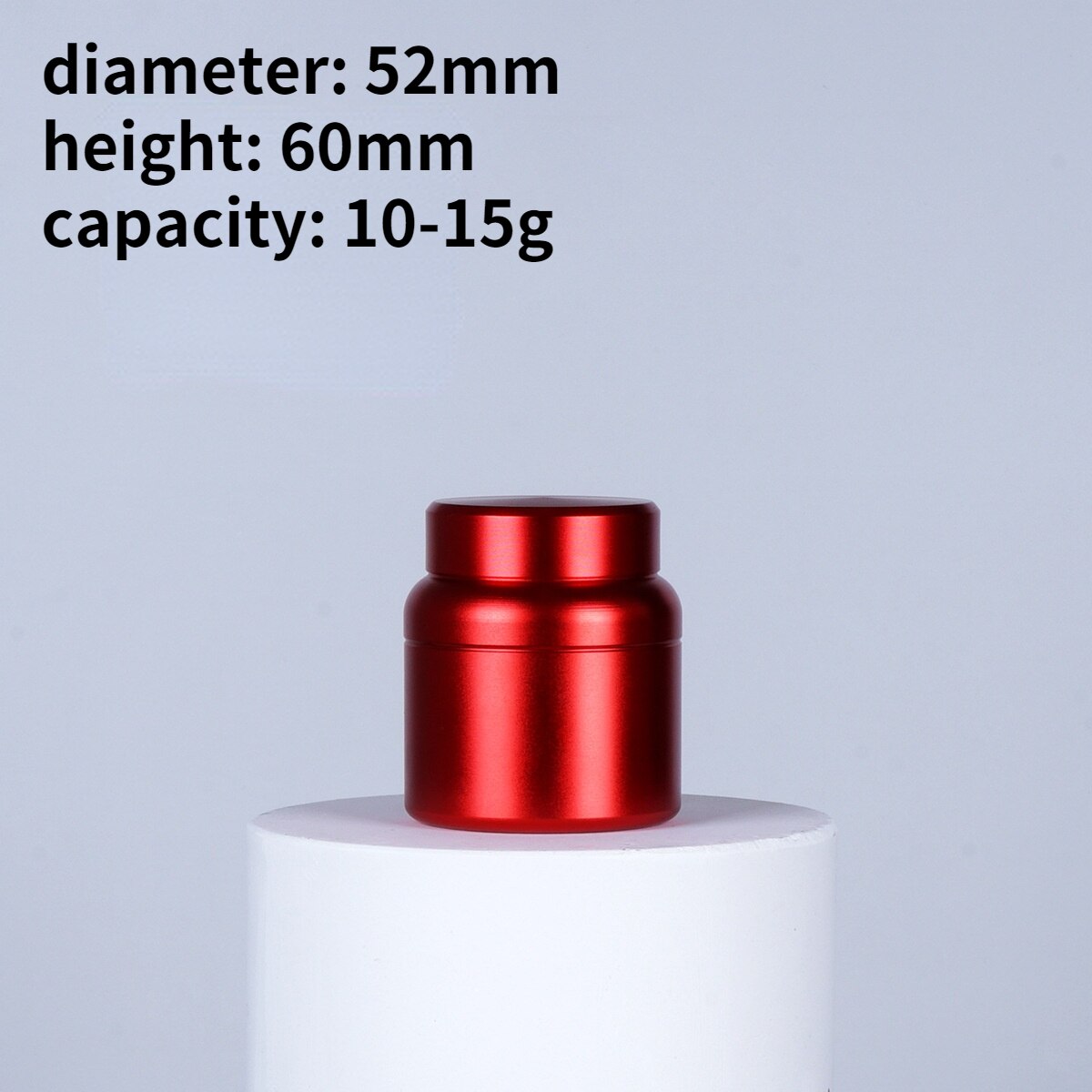 Titanium Alloy Round Mini Pack Tea Caddy Tin Can Canister Set Kitchen Accessories Tea Organizer Tea Box: Light Grey