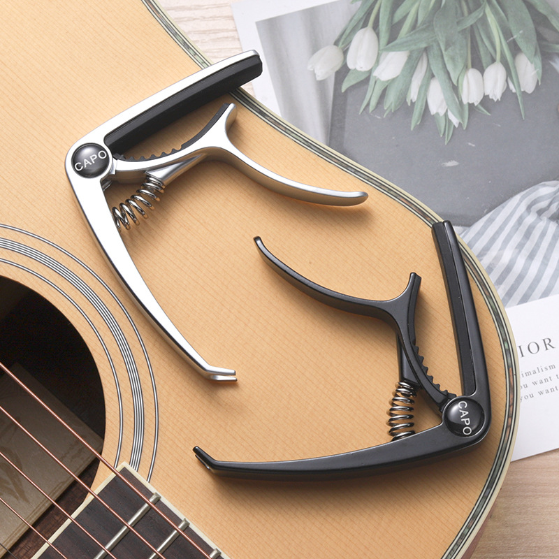 Metal guitar capo zinklegering til akustisk klassisk elektrisk guitar tuning klemme guitar streng pin puller capotraste guitarra