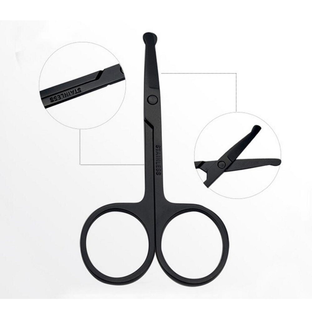 Stainless Steel Beauty Round Head Scissors Makeup Tools Safety Eyebrow Clips Cuts Hair Removal Products Nose Scissors