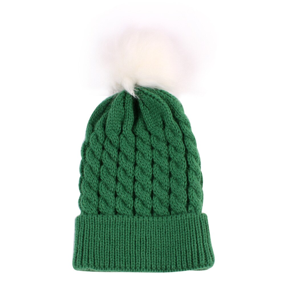 autumn winter christmas baby knitted hat winter keep warm baby girl wool cap baby boy hat Xmas for baby 0-3 years old: green