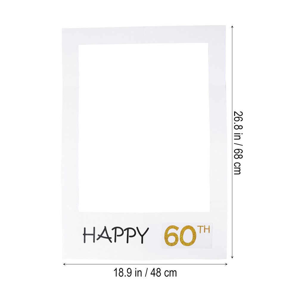 Happy 30th DIY Paper Picture Frame Cutouts Photo Booth Props for Birthday Party