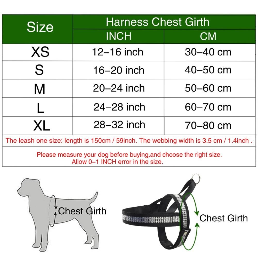 No-pull Dog Harness For Small Medium Large Dog Pitbull Bulldog Pet Chest Strap Leash Dog Training Walking Safety Vest Harness