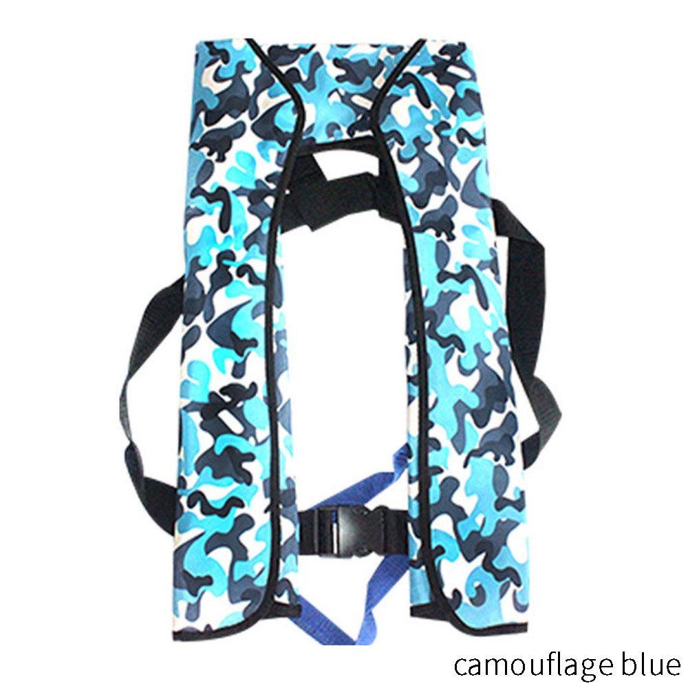 Adult Life Vest Automatic Inflatable Life Jacket Bib Rescue Sailing Sea Fishing Life Jacket Swim Vest child: Camouflage blue