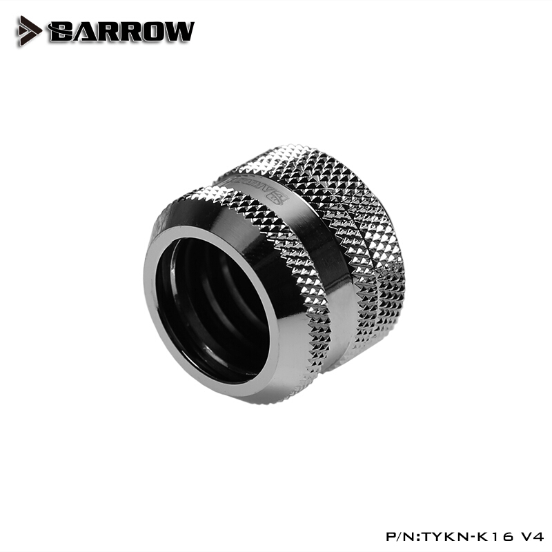 Barrow  od 16mm hårda rör kompressionskopplingar, hårda rörbyggda kopplingar svart / ljus silver / vit / guld tykn -k16 v4: Silver-