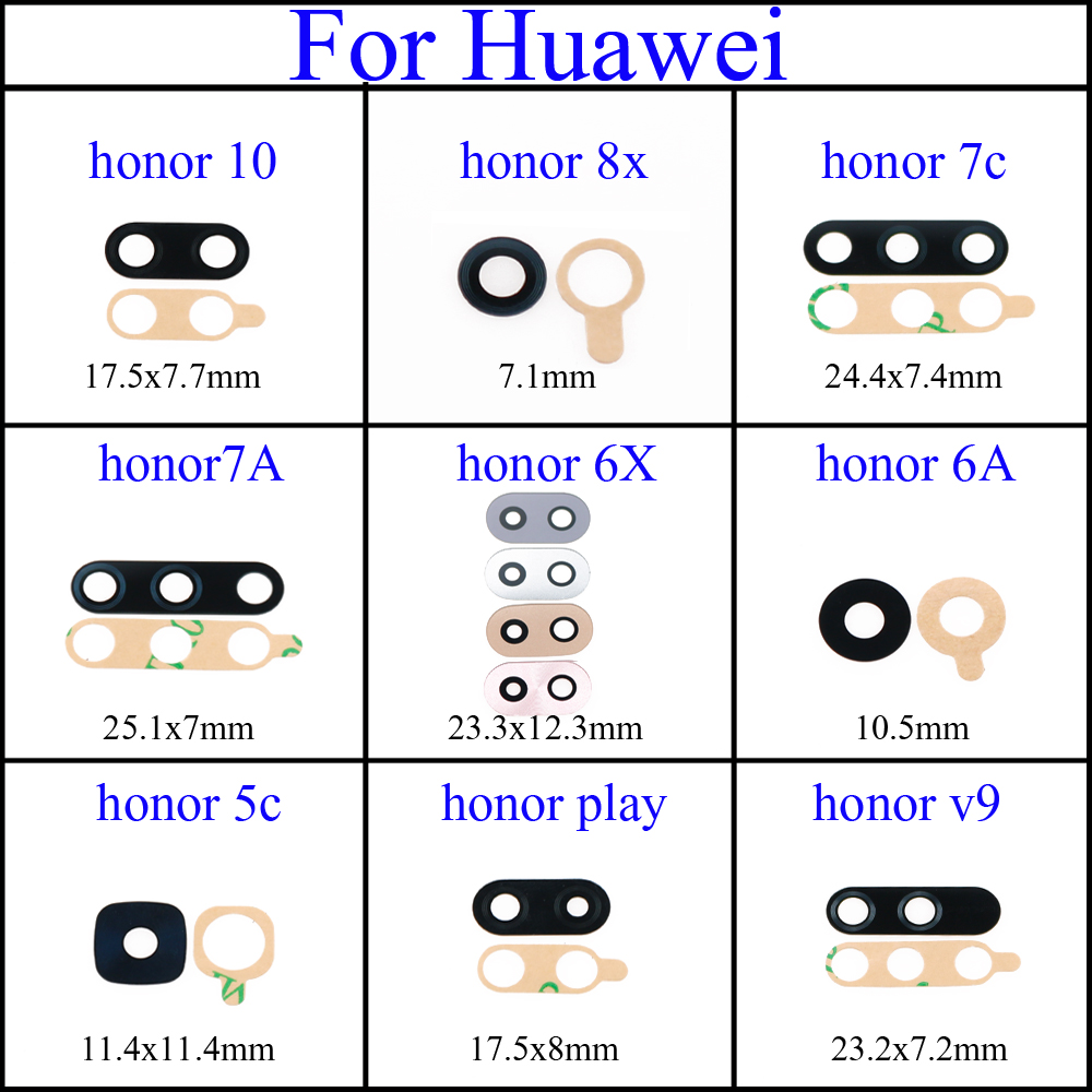 Handy Hinten Zurück Kamera Glas Objektiv Abdeckung Für Huawei Ehre 6A/10/8X/7A/7C /6X/5C/Spielen/V9/Big Kamera Objektiv Glas Reparatur Teile