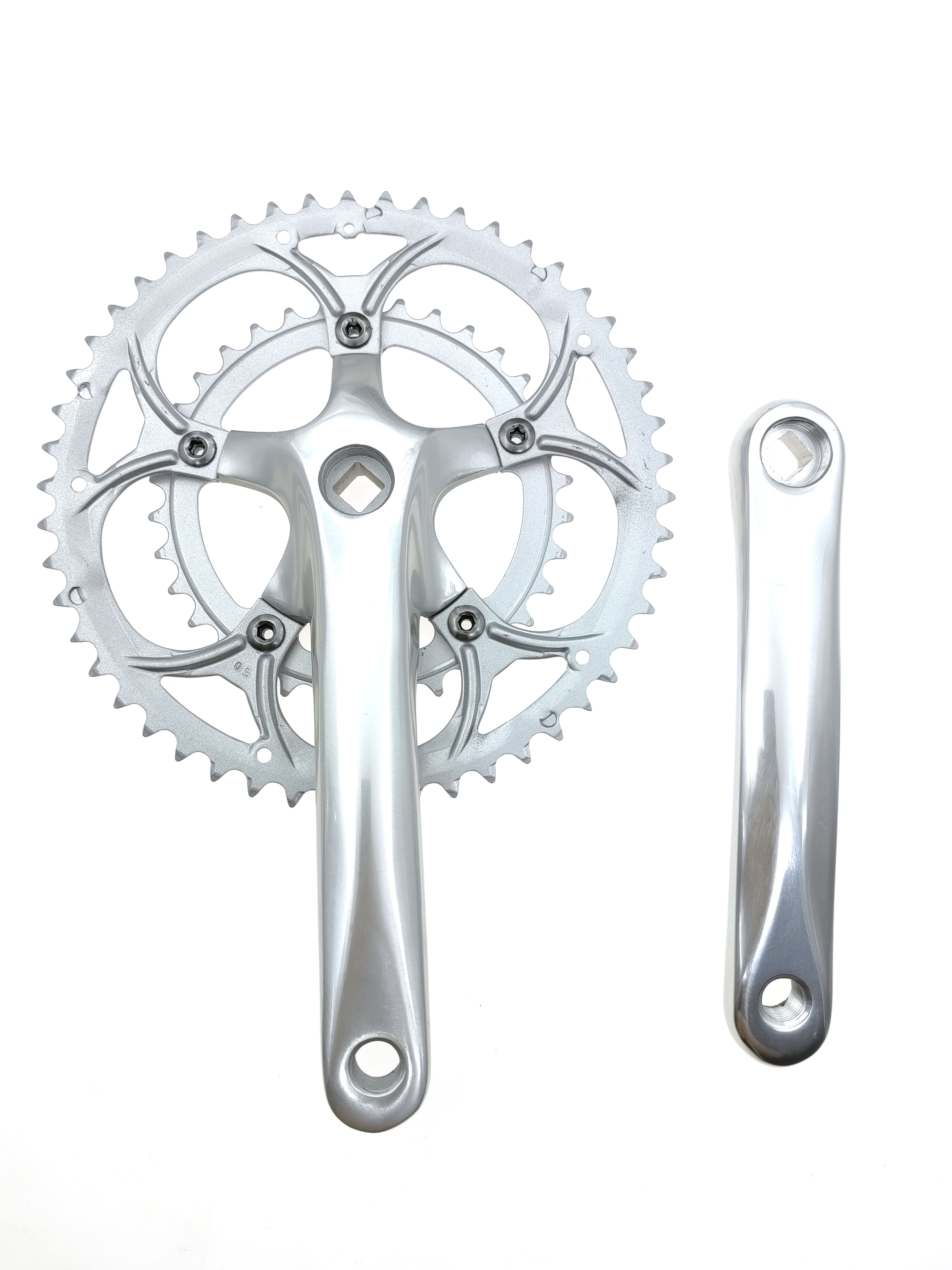 50/34T Rennrad Kurbelgarnitur BCD 110mm 8/9 Geschwindigkeit Diamant Loch Doppel Kettenräder Fahrrad Kurbeln Teile Kettenblatt Fahrrad Zubehör: YELLOW