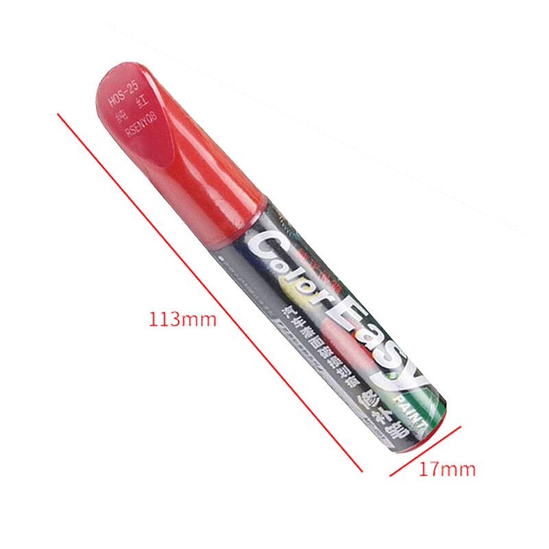 Car Color Paint Repair Scratch Remover White Red Black Silver Color Pro Mending Scratch Repair Paint Pen Clear Paint Care: Red