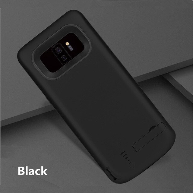 Bærbar telefon batteri-etui til samsung galaxy  s9/  samsung  s9 plus batterioplader etui til samsung  s8 plus powerbank: Sort til  s9 plus