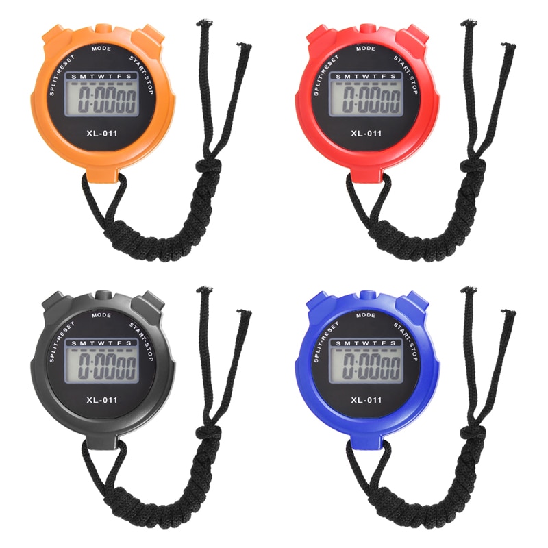 XL-011 Handheld Sport Stoppuhr Digital Anzeige Fitness Timer Zähler Tragbare 4 Farben Für Sport Stoppuhr Chronograph