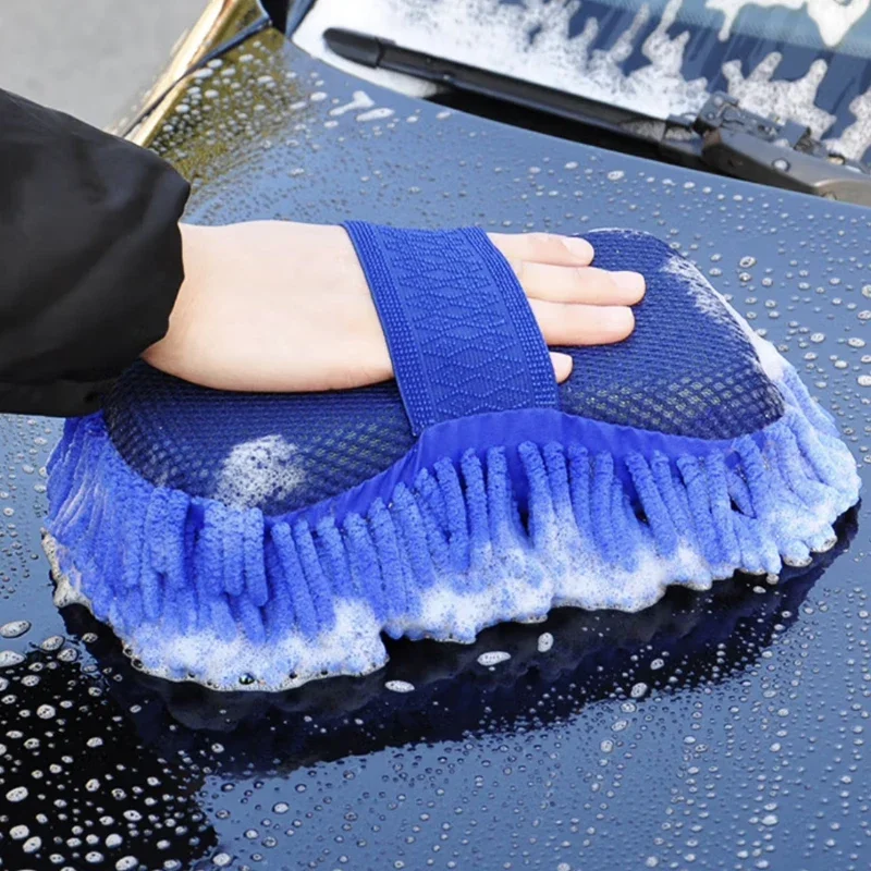 Car Washing Sponge Brush Soft Chenille Microfiber for Car Body Cleaning Water Absorbtion Sponge Brushes Detailing Washer