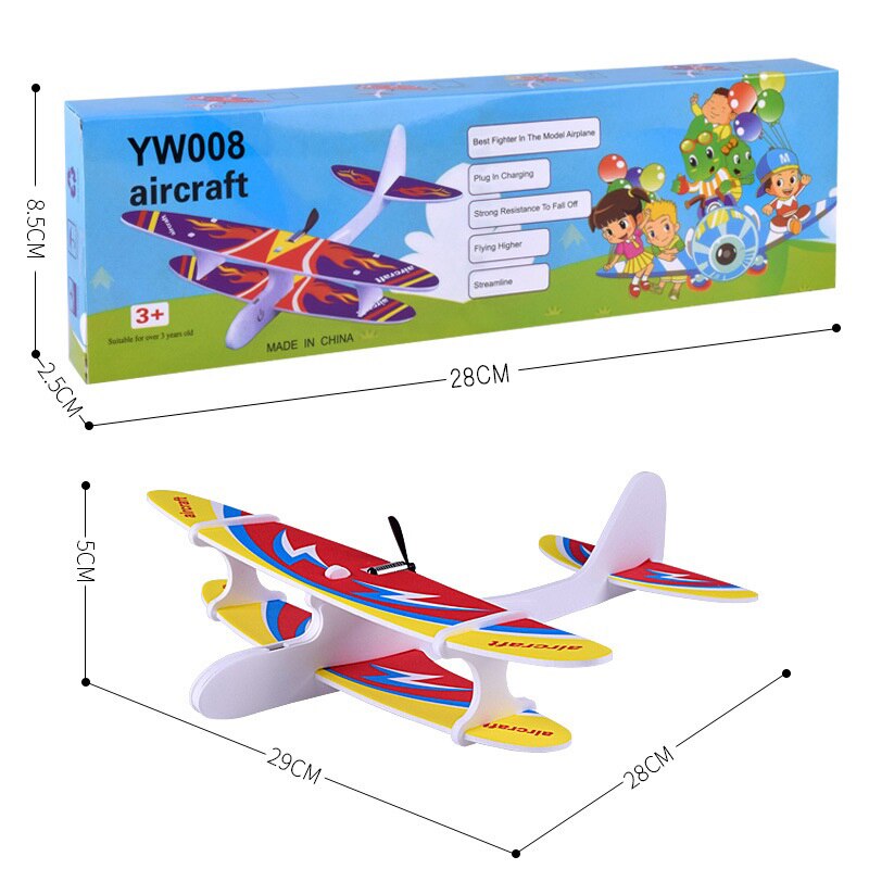 DIY Hand Throw Flying Glider Planes Toys For Children Foam Aeroplane Model Party Bag Fillers Flying Glider Plane Toys Game