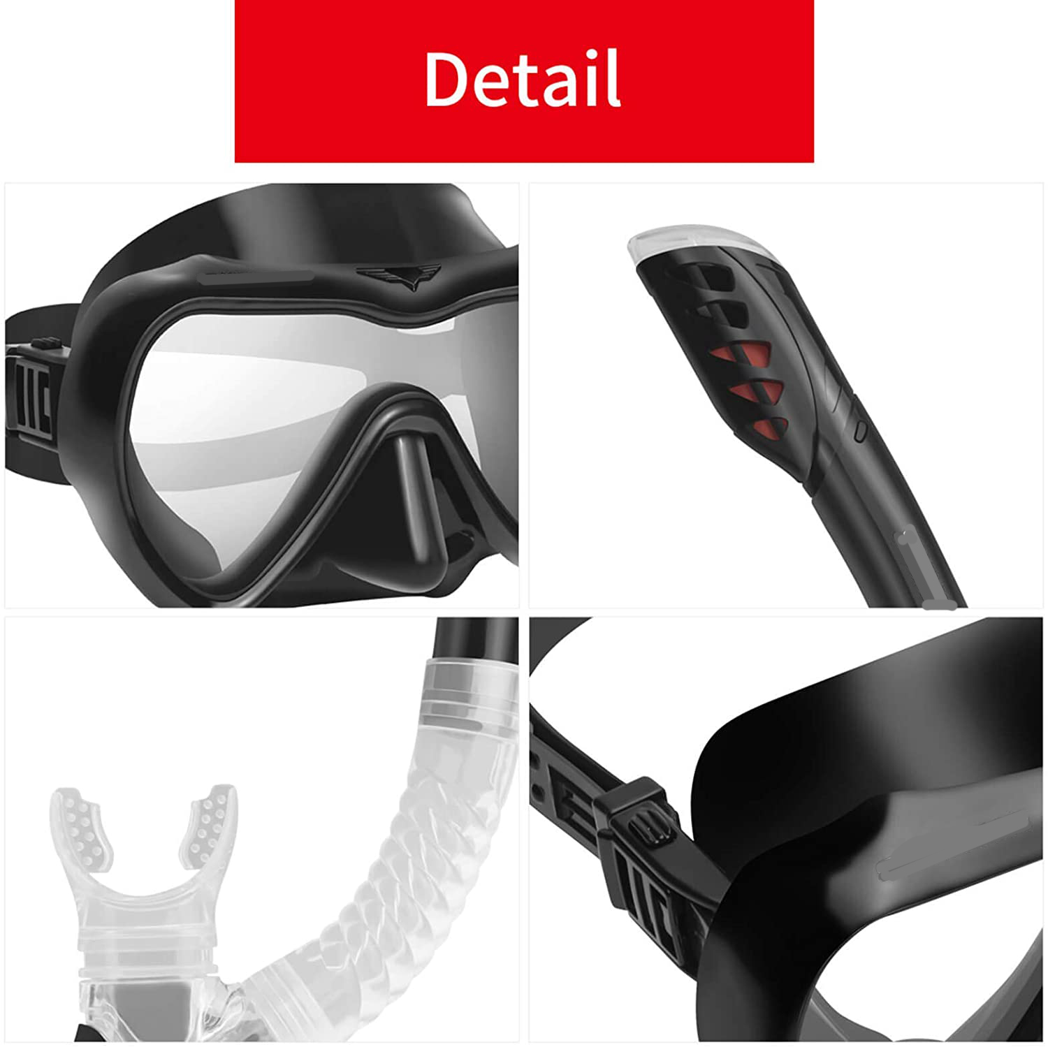 Water Sports Diving Masks Snorkeling Goggles Scuba Diving Equipment Snorkeling Set Tempered Glass Mirror Lens Swimming Mask