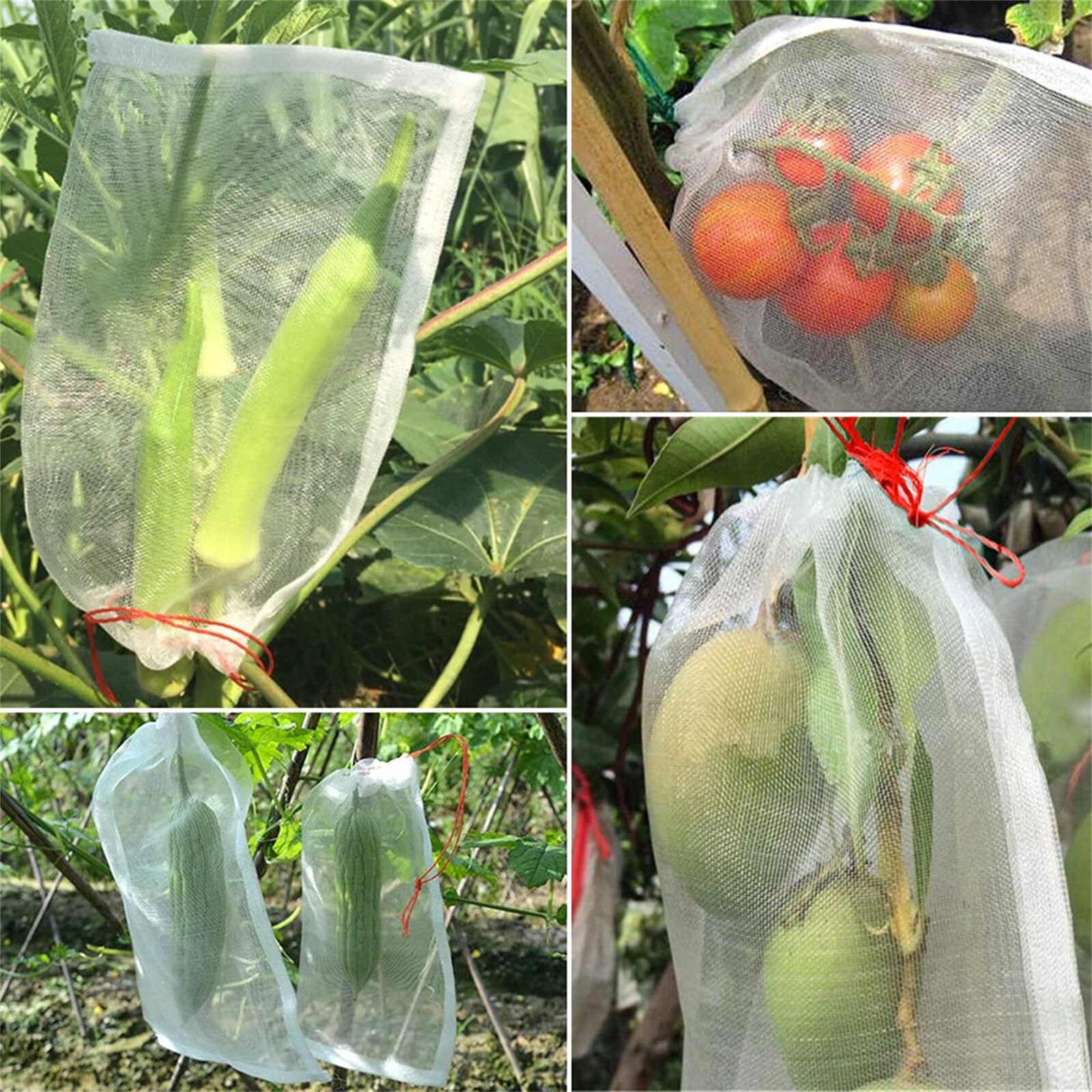 Netting Bags Garden Fruit Barrier Cover Bags for Grape Fig Flower Seed Vegetable Protection from Insect Mosquito Bug Garden Tool