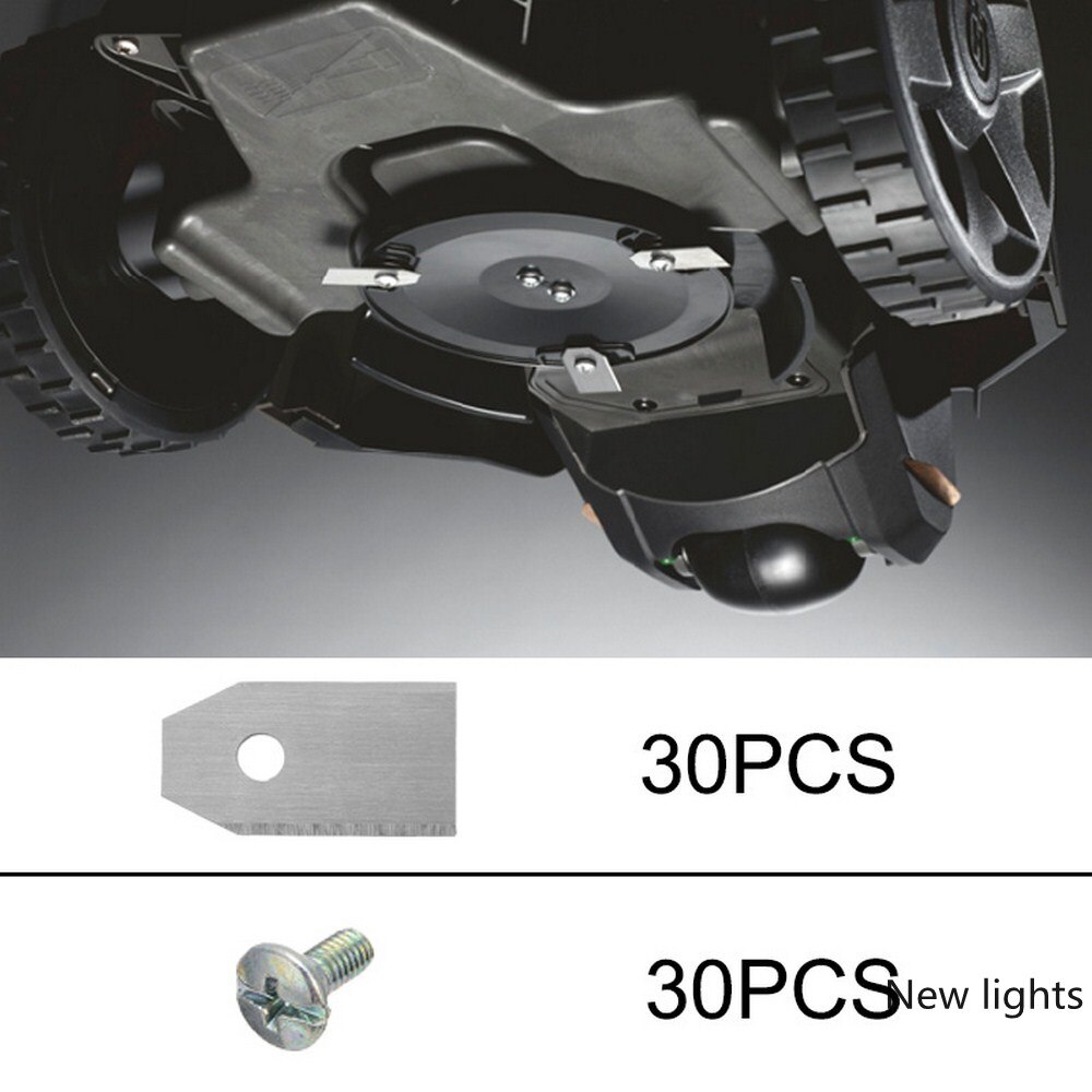 30 pcs Trimmer Blade Lawn Mower Grass Replacement Trimmer Cutter Piece For Husqvarna Automower Gardena Robotic Lawnmower