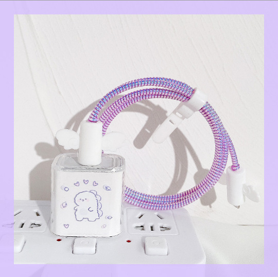 Nowa osłona kabla dla iPhone 12 11 szybkie ładowanie 18/20 W wtyczka ochraniacz kabel danych USB ochrona linii Sprial kabel ochronny: 011