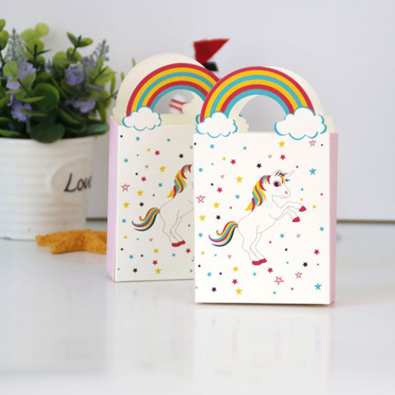 5pcs Office Organizer Unicorn Paper Box Multi-function Stationery Container Paper Bag Office School Supplies