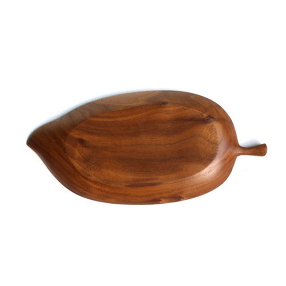 Black Walnut Plate Leaf Pattern Snack Plate Log Saucer Tea Tray Wood Tableware Irregular Shape Storage Trays