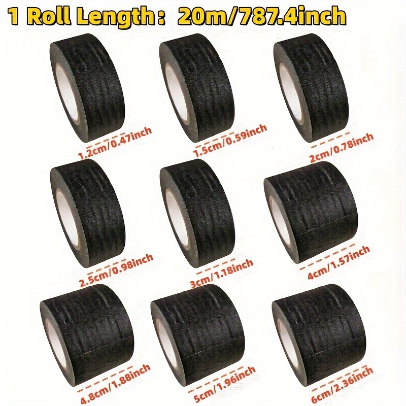 1 rulle svart målartejp för flera ytor, enkel borttagningstejp för säkerhet, vägghantverk, konst, bygg, renovering, hem