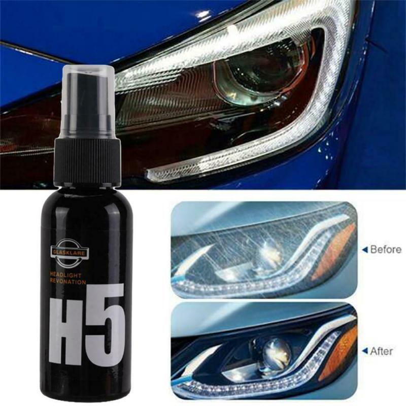 50/30ml Car Headlight Repair Agent H5 Headlight Restoration Oxidation Liquid Auto Headlight Polishing Anti-scratch Maintenance