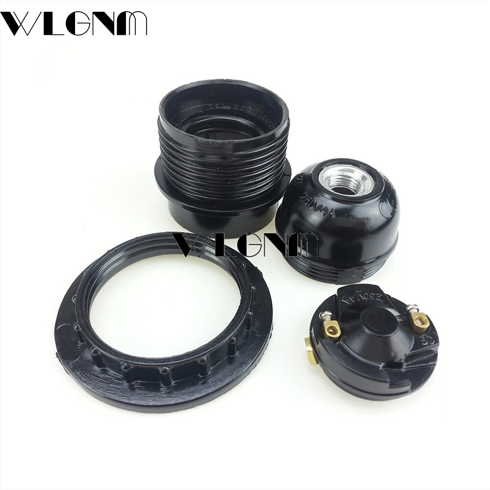 Lamp Holder Accessories E14 / E27 Retro Industrial Lamp Base Edison Light Bulb Led Lamps Black Light Base For Home Lighting