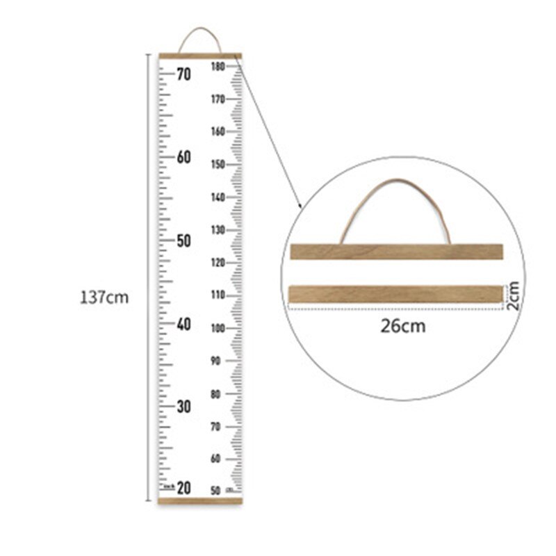 Höjd linjal hängande målning för barnbarnsnod avtagbar hög skala höjdmät tillväxtdiagram vardagsrum heminredning