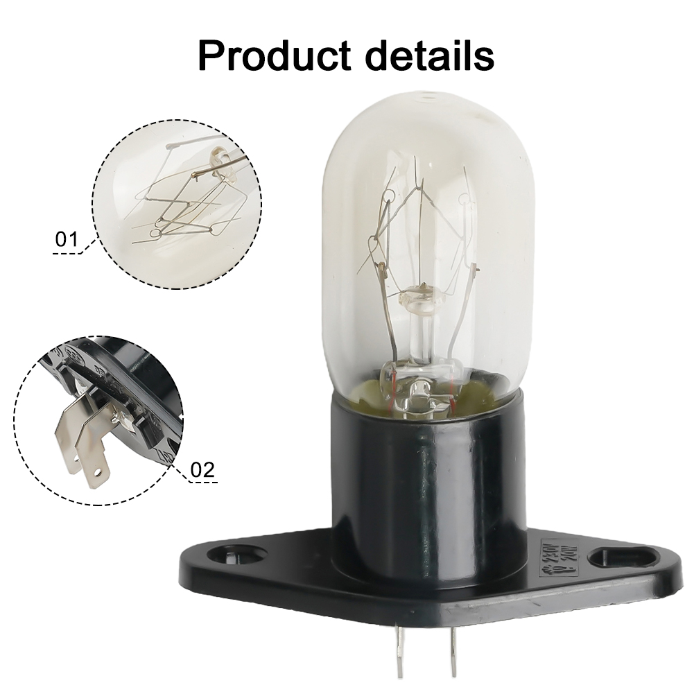 1PC Microwave Oven Refrigerator Light Bulb Lamp Globe 2pin 250V 2A Lighting Bulb Replacement Fit For Most Brand For Midea