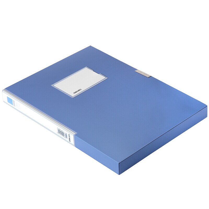 Deli 1pcs A4 File Box Gluing Plastic Storage Box File Organizer Box Document Box Thickening Label Organiser Office Supplies