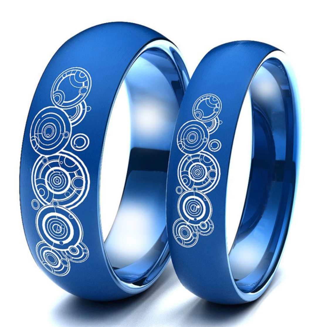 Doctor Who Sky Dames Blauw Paar Liefhebbers Ring Set Trendy Rvs Trouwringen Voor Mannen Vrouwen Paar Unisex ring