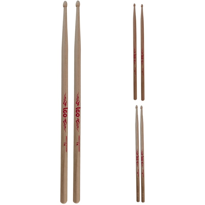 LEO 1Pair Drumstick Drum Sticks Anti-Skid Hard Musical Instrument Band