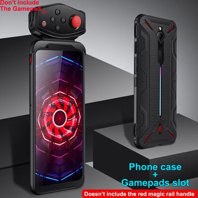 Schokbestendige beschermende tpu-hoesjes voor zte nubia red magic 3 , warmteafvoerhoesje, ondersteuning voor gamepad red magic 3- hoesje: Zwart