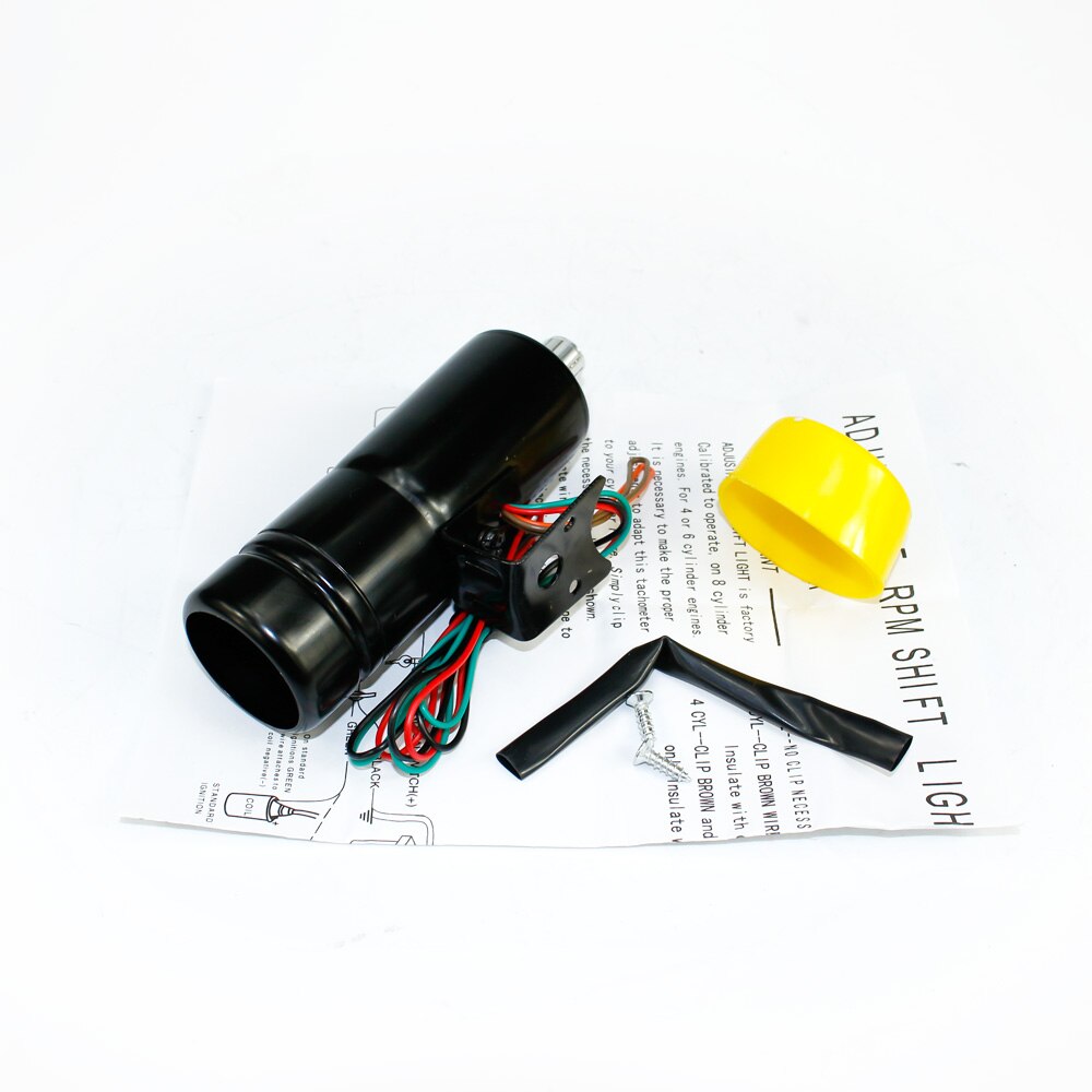 Universal 1000-11000 RPM Adjustable Tachometer Gauge Warning Shift Light Red/Blue LED Lamp car meter with Tach Cover