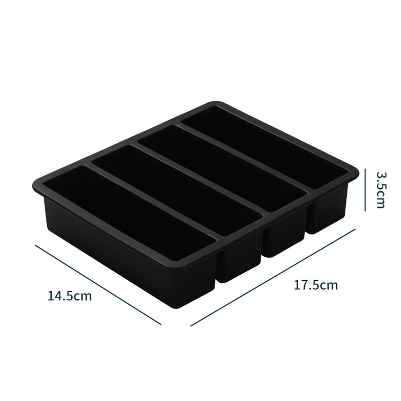 4 Cubes Giant Storage For Food Meal Sauce With Lid Silicone Freezer Trays Extra Large Soup Ice Tray Food Freezing Molds: PURPLE