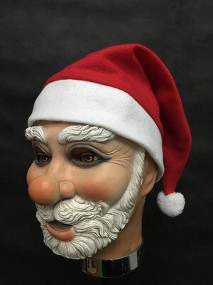 Merry Christmas Santa Claus Latex Mask Outdoor Ornamen Cute Santa Claus Costume Masquerade Wig Beard Dress up Xmas Party: Mask B