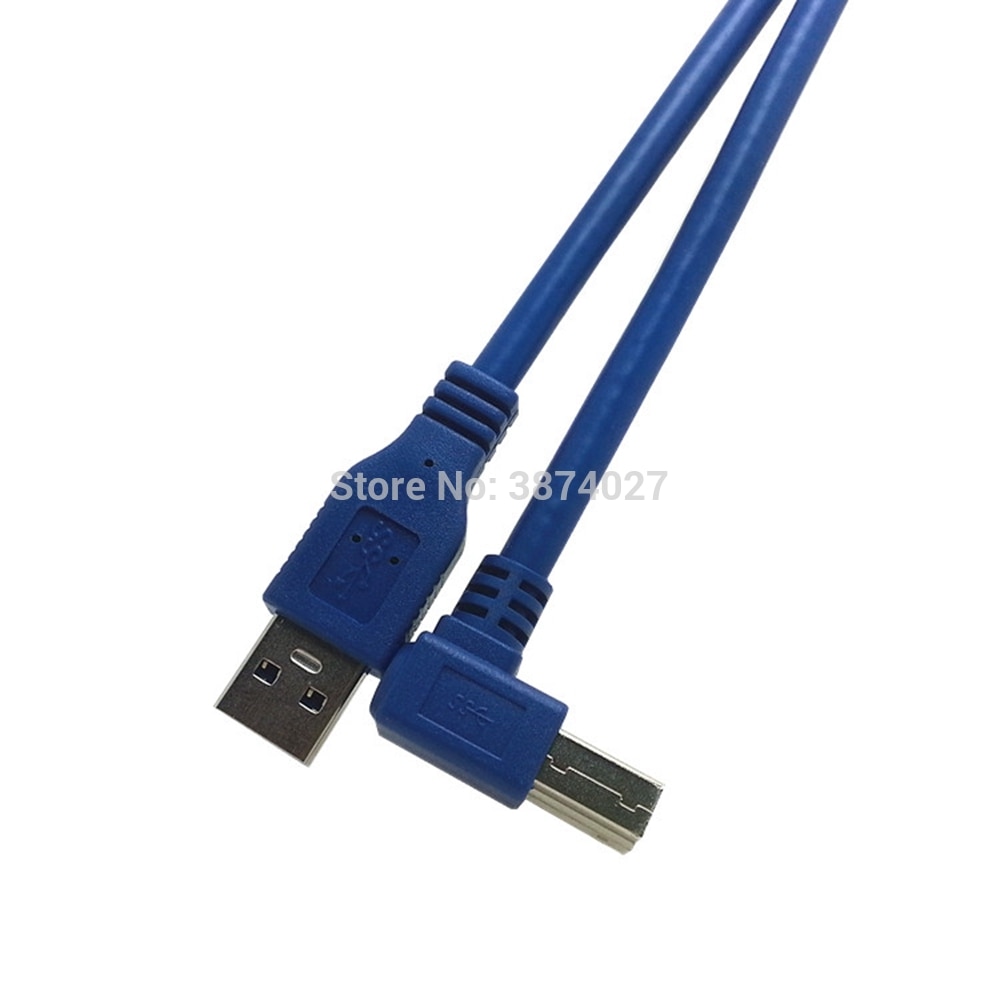 USB 3.0 A Male to B Male 90 Degree Right Angle Printer Cable 60cm/0.6m