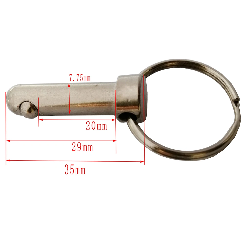 1 Piece Quick Release Push / Pull Ball Lock Pins Pin Diameter 6mm 8mm 10mm With Sprung Ball End: Red