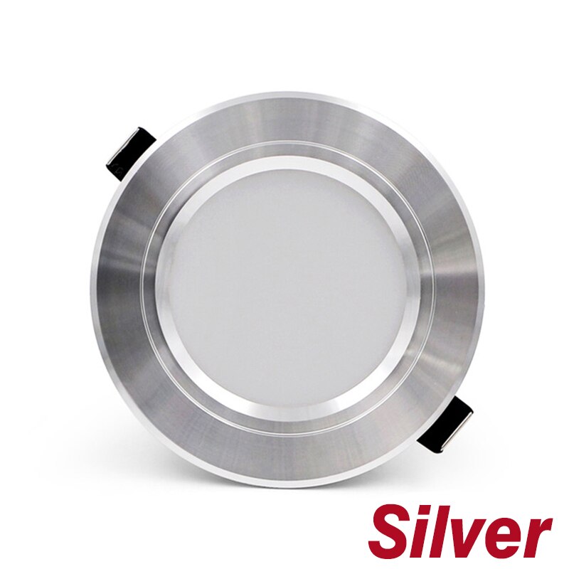 KARWEN LED Downlight Gold/Silver/White Body 5W 9W 12W 15W 18W led Ceiling light AC 220V 230V 240V for Indoor LED Spotlight: Silver Body / 5W / Cold white