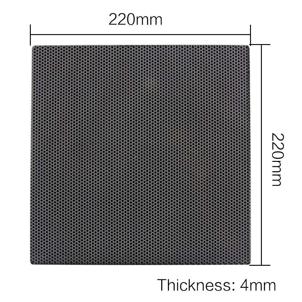 3dsway-piezas de impresora 3D, plataforma de cristal de carbono, cama , superficie de construcción, placa de vidrio Ultrabase templado, 220x220, 310x310: 220x220x4 1pc