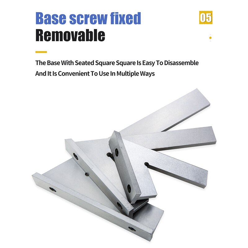 60 Graden Hoek Platte Rand Vierkante Hoek Heerser Metalen Vierkante Heerser Rand Staal Meten Tool Carpenter Vierkante Markering Heerser Gereedschappen