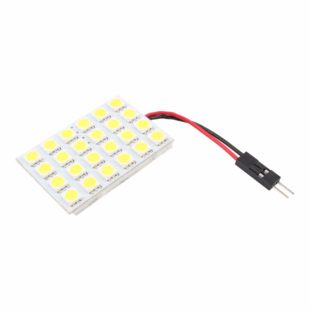 24SMD Led-lampjes Interieur Licht 194 168 Dome Festoen Lamp BA9S Adapter Wit Painel De Led