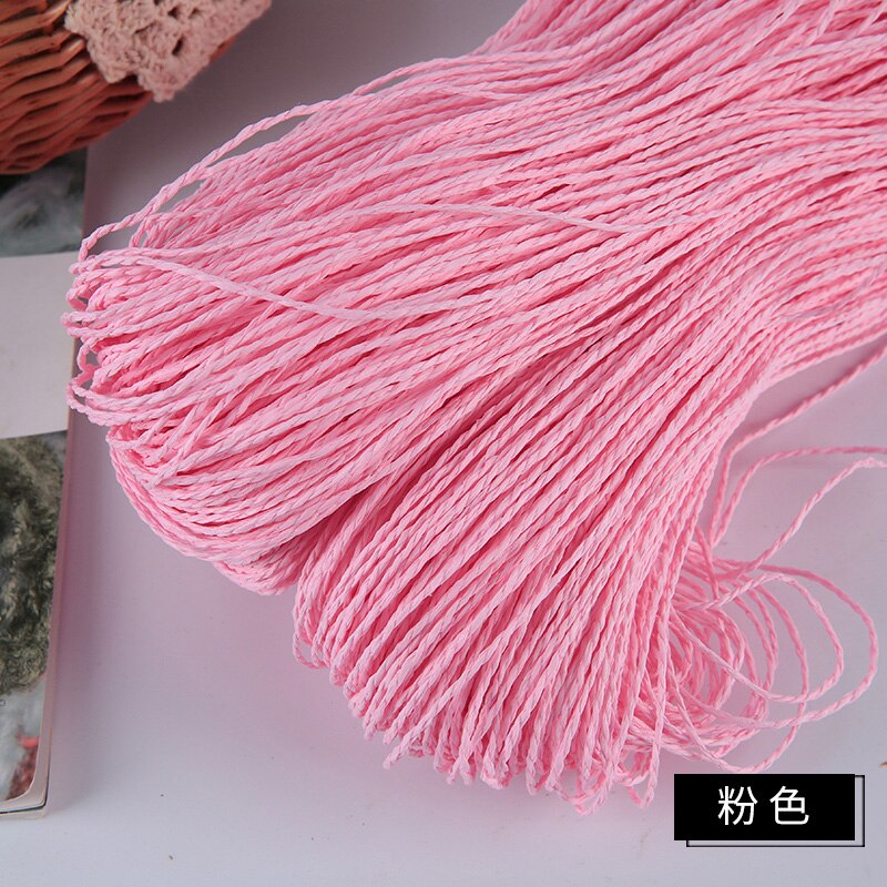 Sommerhue garn garn til strik 500 g/ lot raffia halmgarn hæklegarn til håndlavede hatte kurve håndværk: J