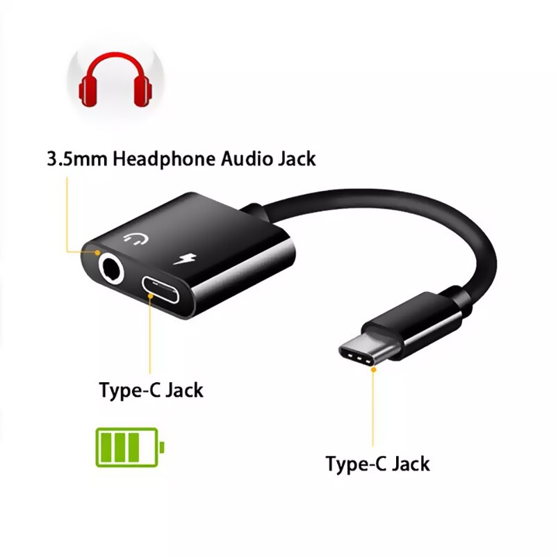 Usb Type C Male Naar 3.5Mm Jack Koptelefoon Adapter Kabel Aux Audio Voor Xiaomi Mi 6 Huawei P20 Mate 20 Pro Type-C Snel Opladen Adapter