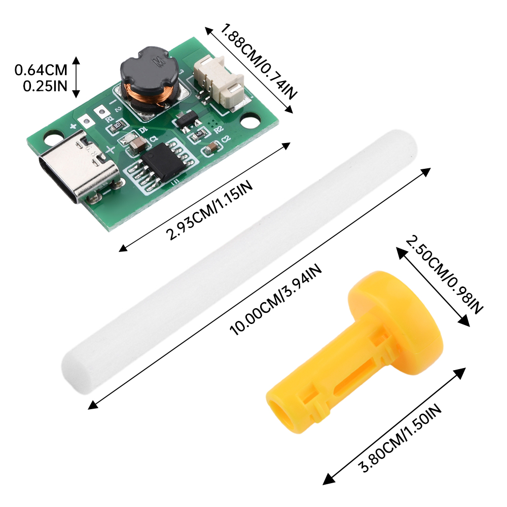 DIY moduł nawilżania rozpylacz ultradźwiękowy typu C Mini nawilżacz DC5V z pojedynczym natryskiem bez przełączania atomizacji