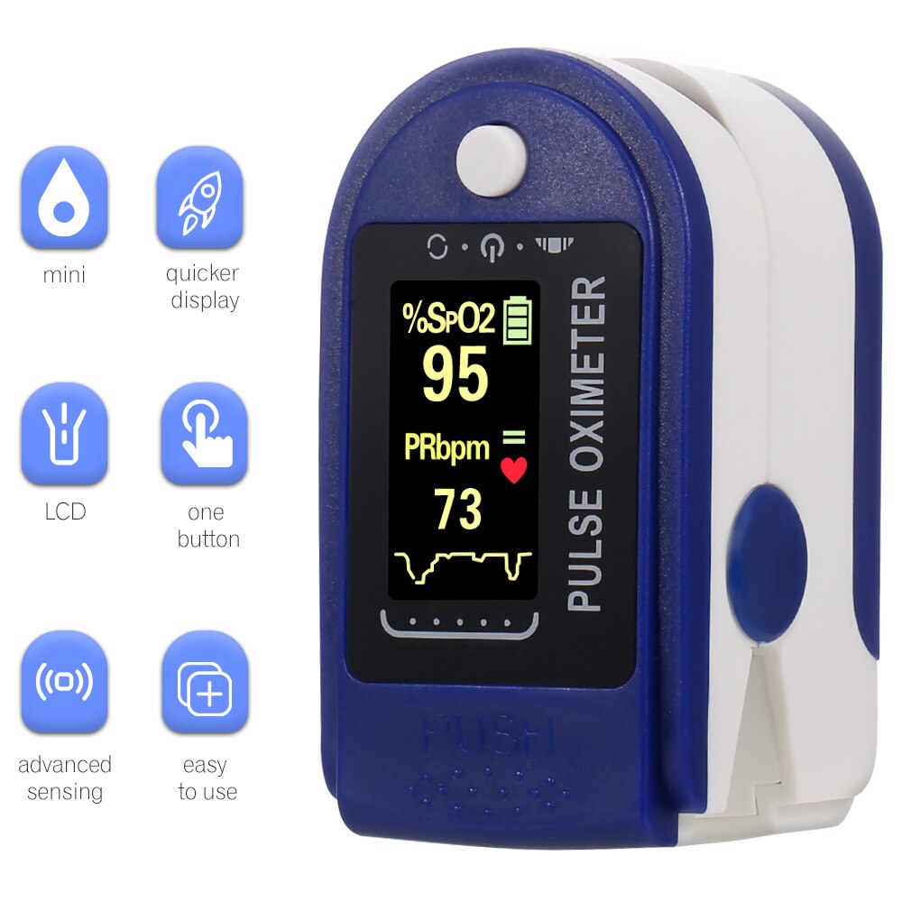 Digitale Fingertip Pulsoximeter OLED Display Blut Sauerstoff Sensor Sättigung SpO2 Monitor Messung Meter für Sport: H26857
