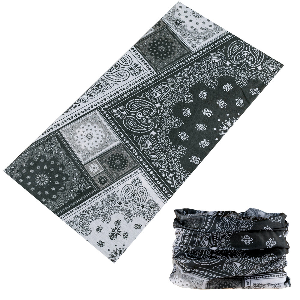 Ansiktsbandanas tubulär cykelbandana pannband multifunktionella cykel paisley ansiktsskydd halsvärmare huvudduk turban buffs: Orange
