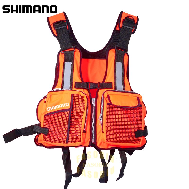 Shimano Angeln Schwimmweste Erwachsene Schwimmen Leben Weste draussen Auftrieb Kajak Angeln Weste Treiben Bootfahren Rettungs Jacke: Orange