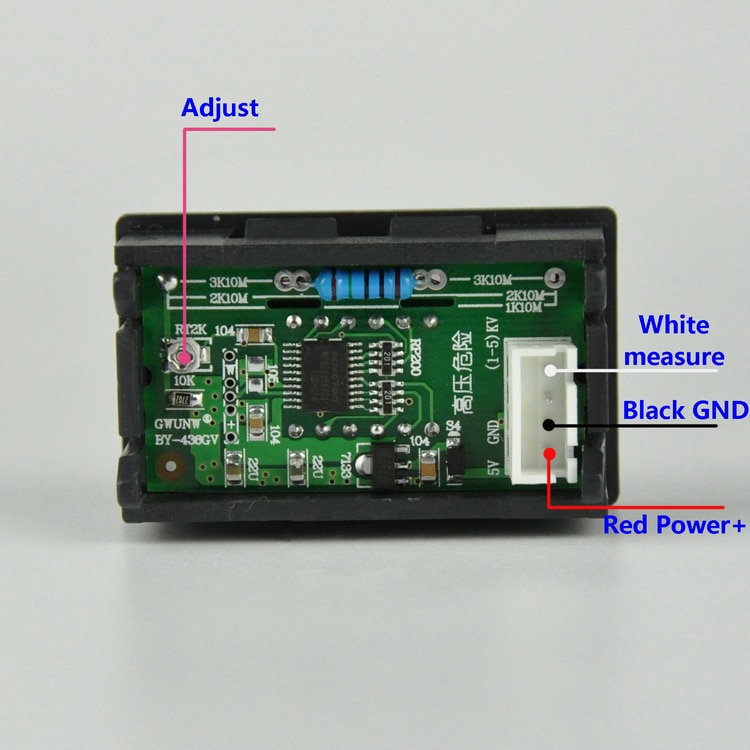 GWUNW DC 0-999.9V (1000V) four bit high precision voltmeter digital display high voltage voltage meter 0.36 Inch 4 bit LED
