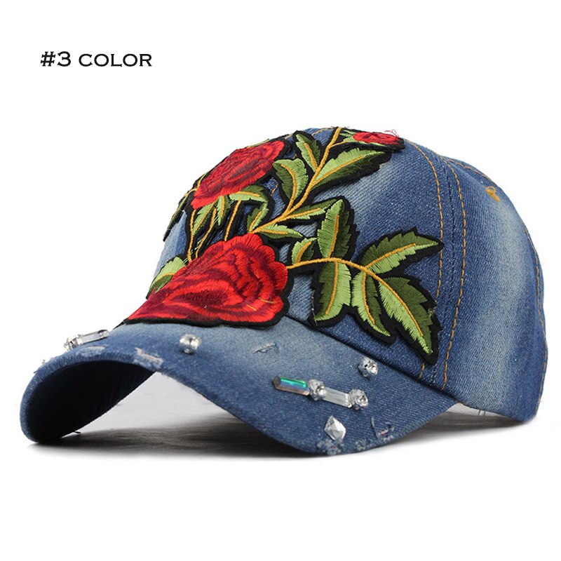 [flb] vil ikke lade dig ned baseball cap rose snapback cap hatte til kvinder cowboy bomuld sommer og efterår hatte kvinder hat: F242 3 farver